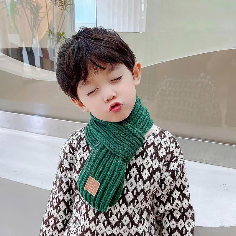 BEARUN Kids Knit Scarf Winter Fashion Solid Color Toddler Baby Scarves Wrap Neck Warmer - Image 5